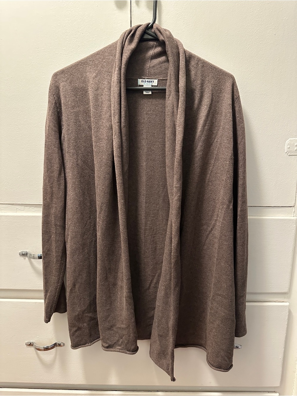 Old Navy medium brown long sleeve open front cardigan sweater - size small